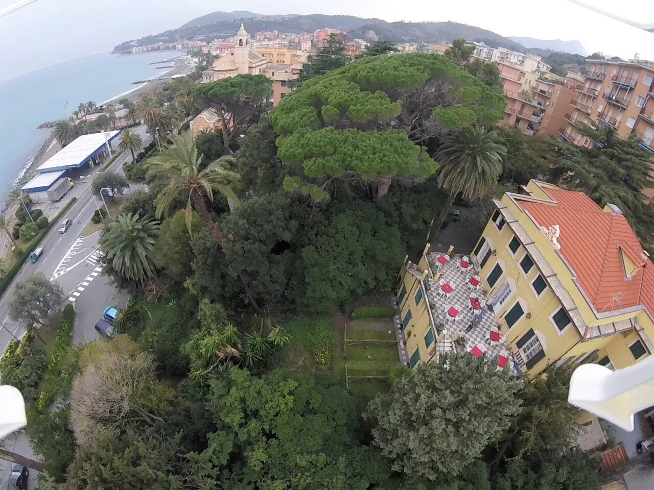 La villa e il parco dall’alto